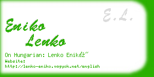 eniko lenko business card
